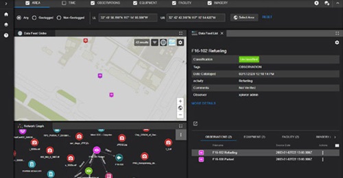 A screenshot of BAE Systems' GXP Fusion software running on the GXP Xplorer end user interface