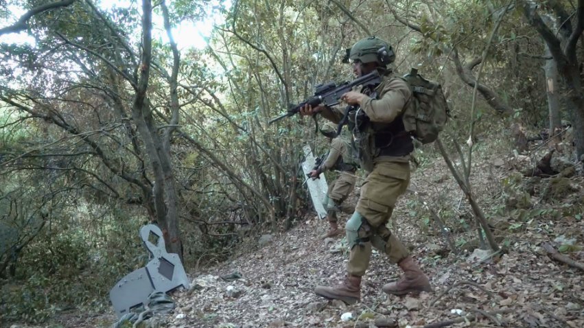 Soldiers train in dense woodland at the new facility, which replicates conditions likely to be experienced fighting Hizbullah on the Lebanese border. (Israel Defense Forces)