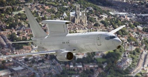 An artist's impression of how the E-7 AEW&C aircraft will appear in UK service. The RAF is acquiring five such aircraft to replace its current E-3D Sentry platforms.