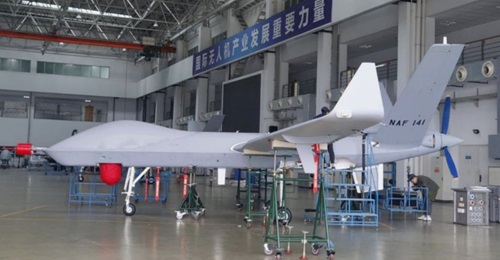 One of two Wing Loong II unmanned aircraft that Nigeria has acquired from China, a senior Nigerian Air Force official disclosed on 10 November.
