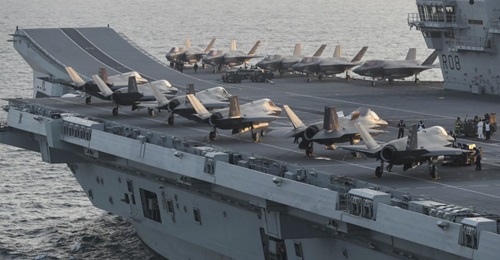 Seen aboard HMS 
        
         during recent joint UK-US Marine Corps training exercises, the F-35B is the subject of concern for the House of Commons Public Accounts Committee in its latest report on Carrier Strike.