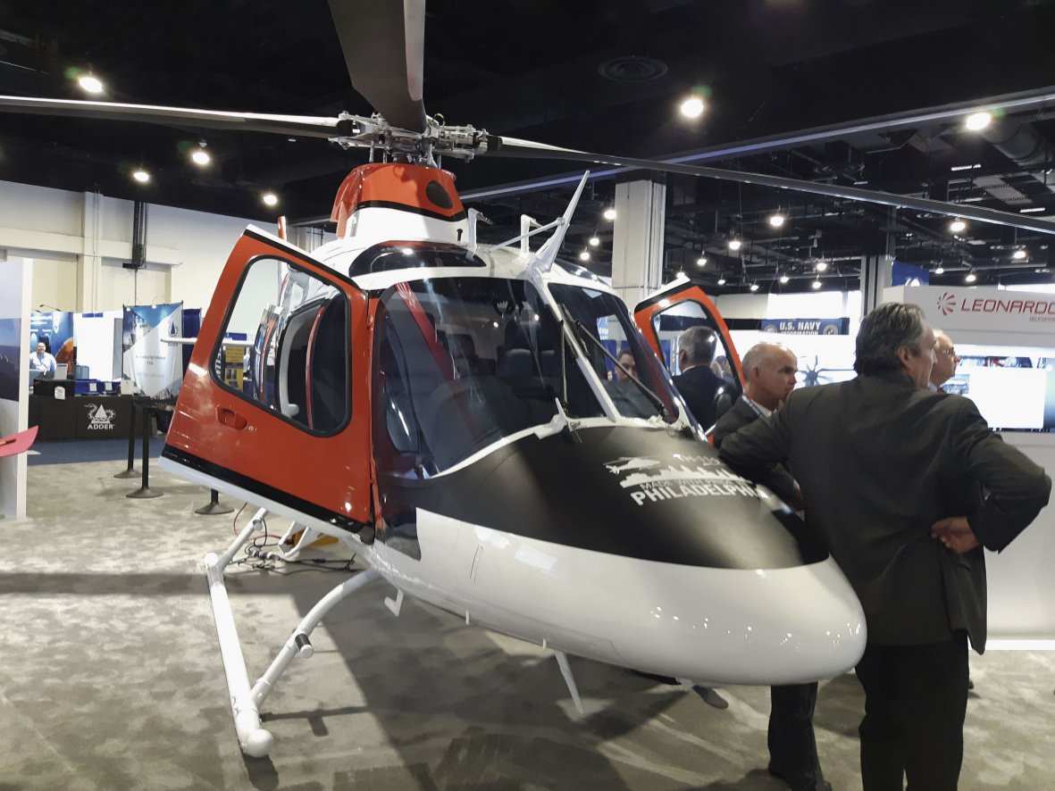 Seen at the Sea-Air-Space conference outside Washington, DC, in May 2019, the TH-73A is to replace the Bell TH-57 JetRanger in training pilots for the US Navy, the US Marine Corps and the US Coast Guard. (Janes/Pat Host)