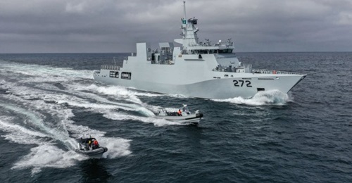 The Pakistan Navy commissioned PNS Tabuk, its second and final Yarmook-class corvette, in a ceremony held on 12 November at the Port of Constanta in Romania. Constructed by Dutch shipbuilder Damen, the vessel is seen here during sea trials.
