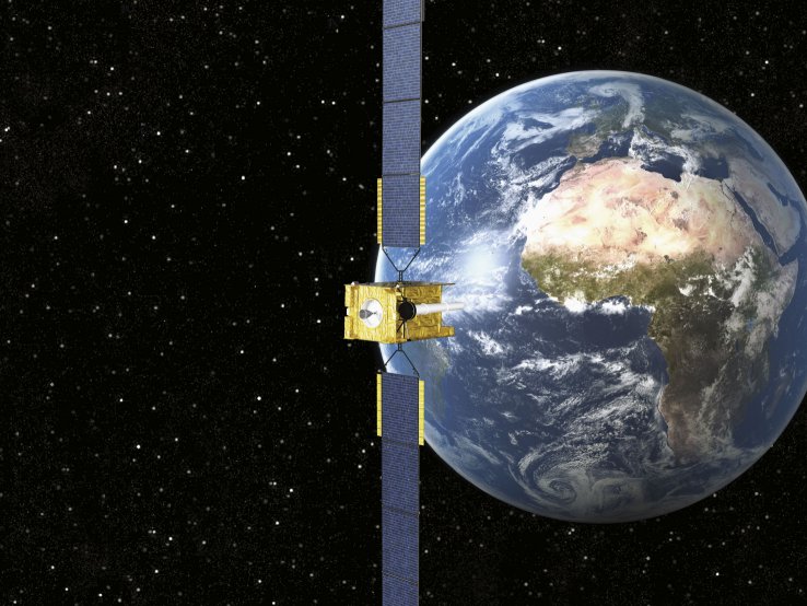Reflecting the growing importance of the space domain to the UK and the wider Western world, as illustrated here with a rendering of the Airbus Skynet satellite communications system, the UK and US are taking pitches from industry on how to solve some of the most pressing problems for operating in the domain. (Airbus)