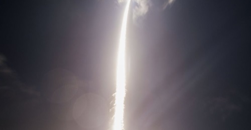 An SM-3 Block IIA missile after launch.