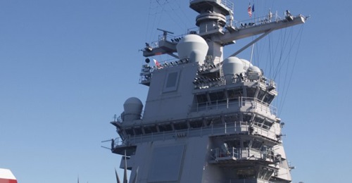Aircraft carrier USS 
        
         (CVN 78) has been testing combat system equipment and new concepts during its first fully integrated carrier strike group operations.