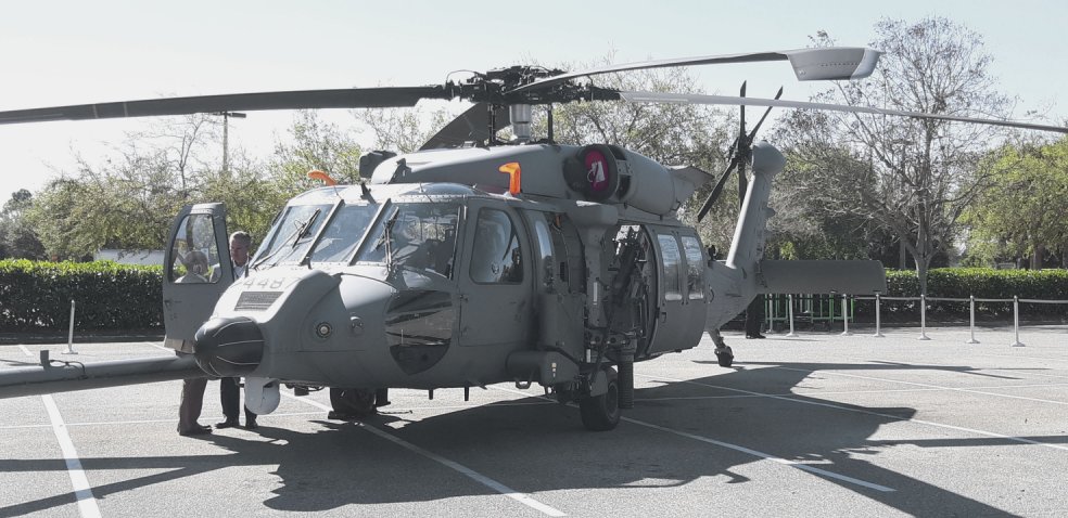 The HH-60W on display on 27 February at the Air Force Association’s Air Warfare Symposium. Capability upgrades identified in 2019 and accelerated aircraft procurement are responsible for programme cost growth, according to the Pentagon. (Janes/Pat Host)