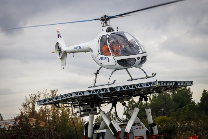 The VSR700 OPV demonstrated its ability to take off and land autonomously on a moving platform.  (Airbus Helicopters)