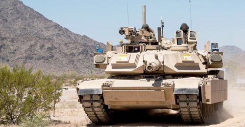A US Army Abrams MBT featuring Rafael's Trophy APS.