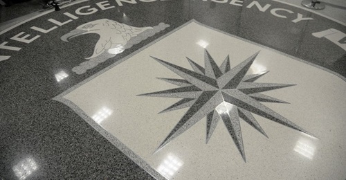 The shield of the CIA  at the agency's headquarters in Langley, Virginia. During his first official visit to a government agency on 21 January 2017, US President Donald Trump addressed CIA staff, although the executive's relations with the intelligence...