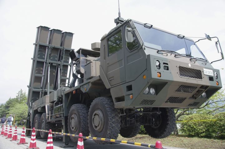 A truck-mounted launcher used for the JGSDF’s Type 12 SSM system. (JGSDF)