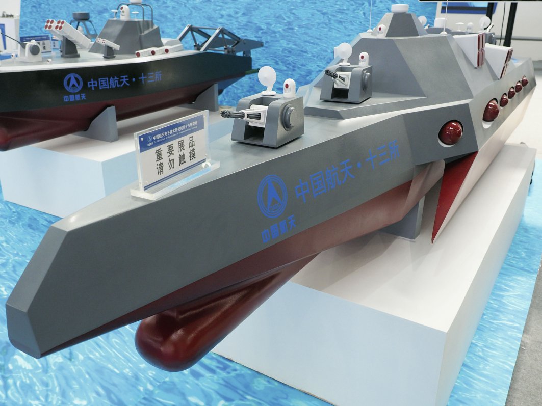 The China Shipbuilding Corporation has signed a collaborative agreement with the China Aerospace Science and Technology Corporation (CASC), developer of the autonomous D3000 unmanned oceanic combat vessel (pictured). (Janes/Kelvin Wong)