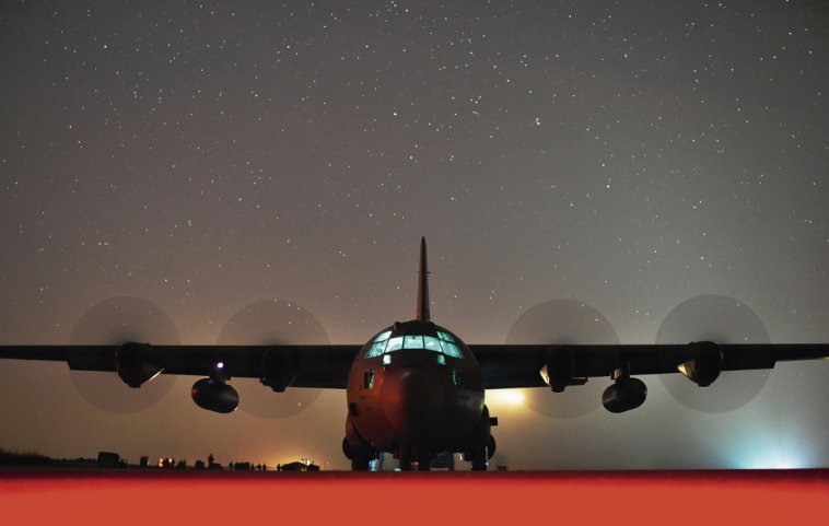 The ‘stretched’ C-130J-30 Hercules airlifter is now also being considered by the US Navy as a host platform for its TACAMO survivable nuclear communications mission. (US Air Force)
