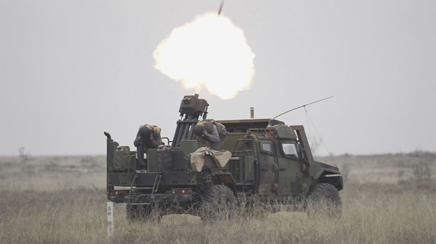 The Dual-EIMOS firing during the demonstration event in Zaragoza in late November.  (EXPAL)