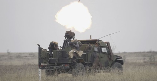 The Dual-EIMOS firing during the demonstration event in Zaragoza in late November.
