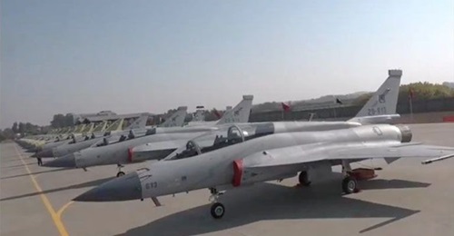 PAC Kamra rolled out the final 14 JF-17B fighter aircraft on order for the PAF in a ceremony held on 30 December at the company's facility in Punjab.