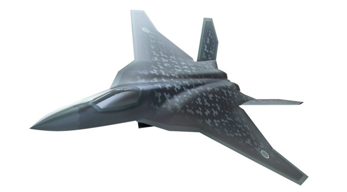 A conceptual image of Japan's future F-X fighter released by the MoD in Tokyo in December 2019.