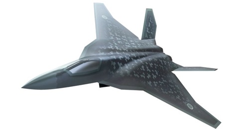 A conceptual image of Japan's future F-X fighter released by the MoD in Tokyo in December 2019.