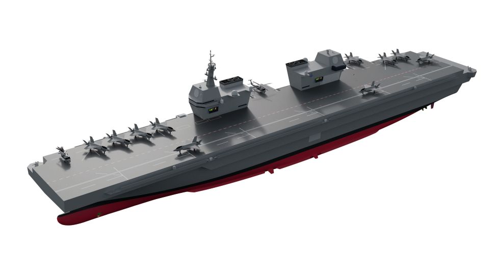 The RoKN unveiled on 3 January a revised conceptual design for its future light aircraft carrier featuring a twin-island arrangement. (RoKN)