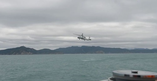 An image published by the PLAN's SSF in early January showing new ASW-capable variant of the Z-20 helicopter taking part in what appear to be naval exercises at an undisclosed location.