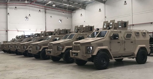 The Nigerian Army's Phantom 2s are painted the same colour as these ones seen at the Iostrex plant.