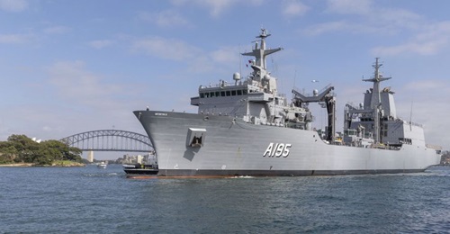, seen here arriving in Sydney Harbour on 15 January, is the first of two ships of the class aimed at providing enhanced logistics support for the Australian fleet.