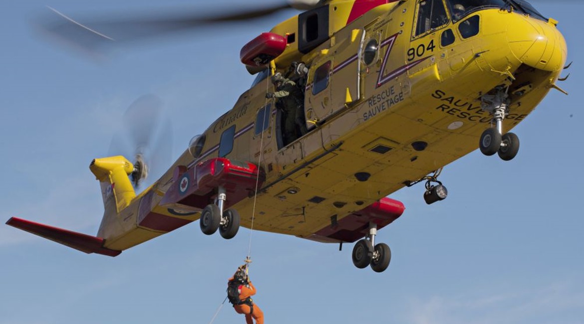 The Leonardo AW101 (CH-149 Cormorant in national service) medium multirole rotorcraft is one aircraft that will use Canada's CASSAR capability.