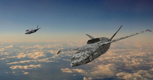 An artist's impression of a Mosquito 'loyal wingman' being developed for the UK under the wider LANCA programme.
