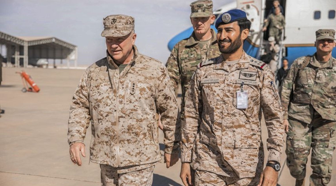CENTCOM commander General McKenzie visits Prince Sultan Air Base in January 2020.