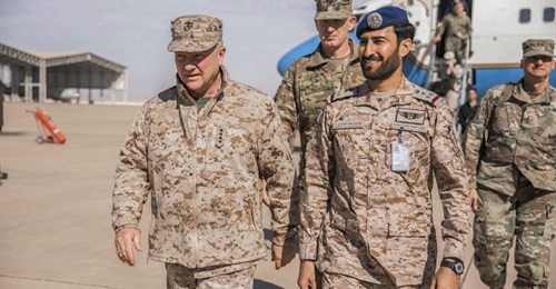 CENTCOM commander General McKenzie visits Prince Sultan Air Base in January 2020.