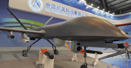 A CH-4B multirole MALE UAV being displayed by China Aerospace Science and Technology Corporation. Pakistan received five CH-4s from China in mid-January, according to the Pakistan Exim Trade Info website. It is unclear, however, which variant of the UA...