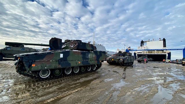 The RNLA CV9035NLs that returned home from Lithuania at the end of January will be among the 122 IFVs that will receive an MLU. (Dutch MoD)