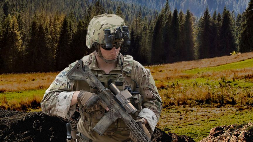 L3Harris’s candidate for the US Army’s NGSW-FC system is shown mounted to a rifle. (L3Harris)