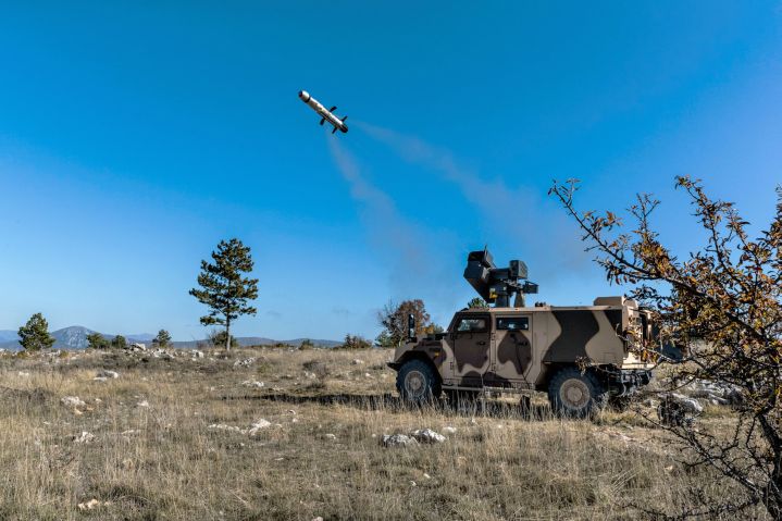 An MMP missile is fired for the first time from an IMPACT turret. (MBDA)