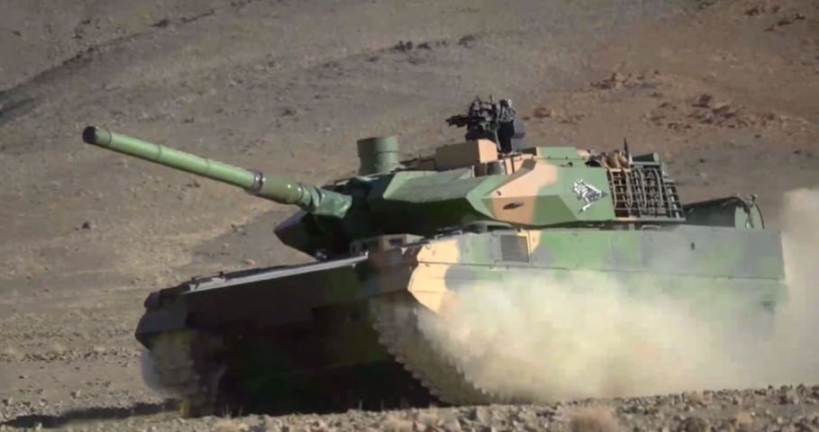A screengrab from CCTV footage released on 30 January. The media outlet revealed that same day that the Norinco Type 15 lightweight tank (pictured here) has entered service with the PLAGF’s Xinjiang Military District.    (CCTV)