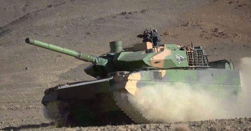 A screengrab from CCTV footage released on 30 January. The media outlet revealed that same day that the Norinco Type 15 lightweight tank (pictured here) has entered service with the PLAGF's Xinjiang Military District.