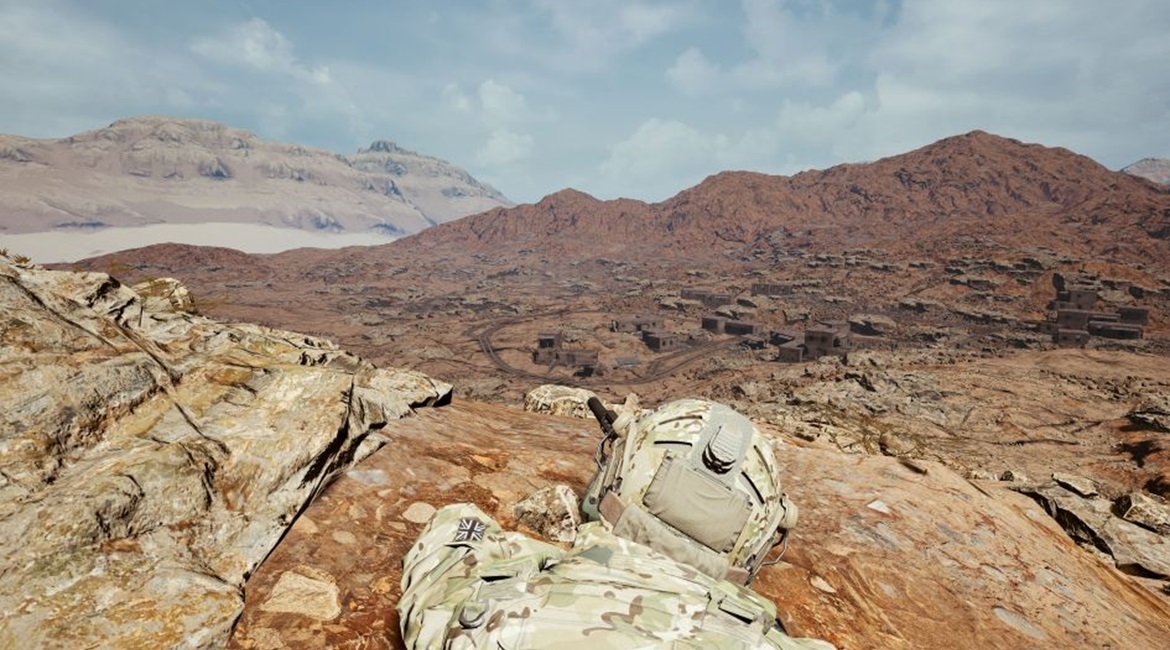 A virtual representation of a sniper away from combat. This element of close-combat training can be difficult to replicate for many forces.