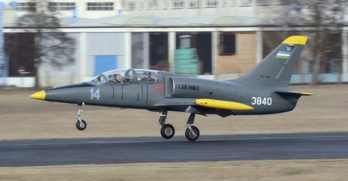 One of six L-39 aircraft returned to Uzbekistan after being overhauled by Aero in the Czech Republic.