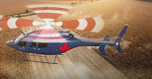 An artist's impression of the Bell 429 in Canadian training livery.