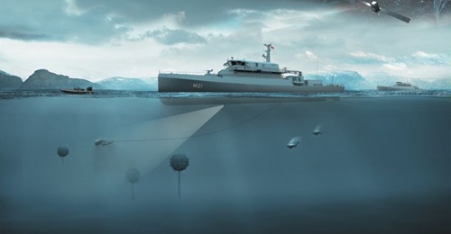 A computer-generated image of the two MCMVs that German shipyard Abeking & Rasmussen is building for the Indonesian Navy. Each vessel will be equipped with two MAN 12V175D-MM engines.