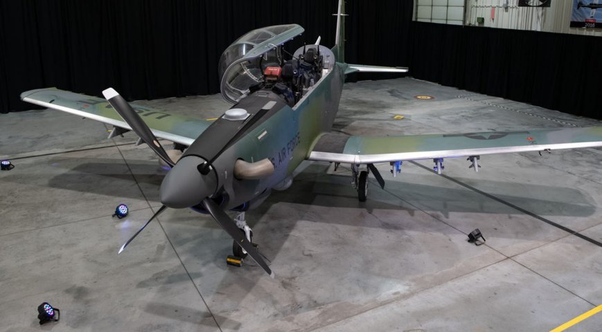 The first of two Textron AT-6E Wolverine light attack aircraft for the US Air Force was received on 17 February. Along with a pair of SNC-Embraer A-29 Super Tucanos, these aircraft will be used to continue its Light Attack Experiment (LAE). (Air Force Life Cycle Management Center )
