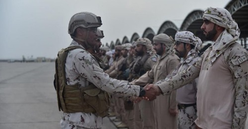 The UAE has never admitted it has a base in Eritrea, although its official news agency released this photograph in August 2019 showing personnel at the facility. They are standing in front of the 12 aircraft shelters that have not been dissembled as yet.