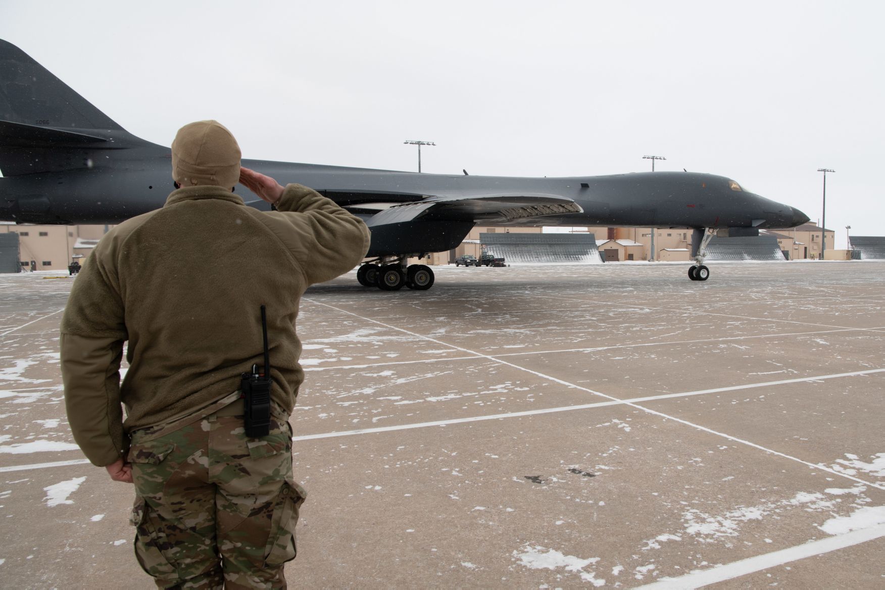 The first of 17 B-1Bs to be retired by the USAF prepares to depart from its home station of Ellsworth AFB in South Dakota. The service fields 62 B-1Bs, meaning that 45 will remain operational once this initial divestment is complete (though four of the 17 will be stored in a reclaimable condition, should they be needed again). (US Air Force)