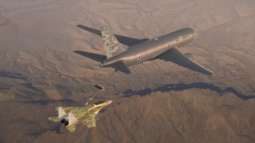 CGI of a Boeing KC-46A Pegasus tanker in Israeli service. The country’s MoD announced on 22 February that it had signed an LOA with the United States for two tankers, as well as for other military assistance. (Israeli MoD)