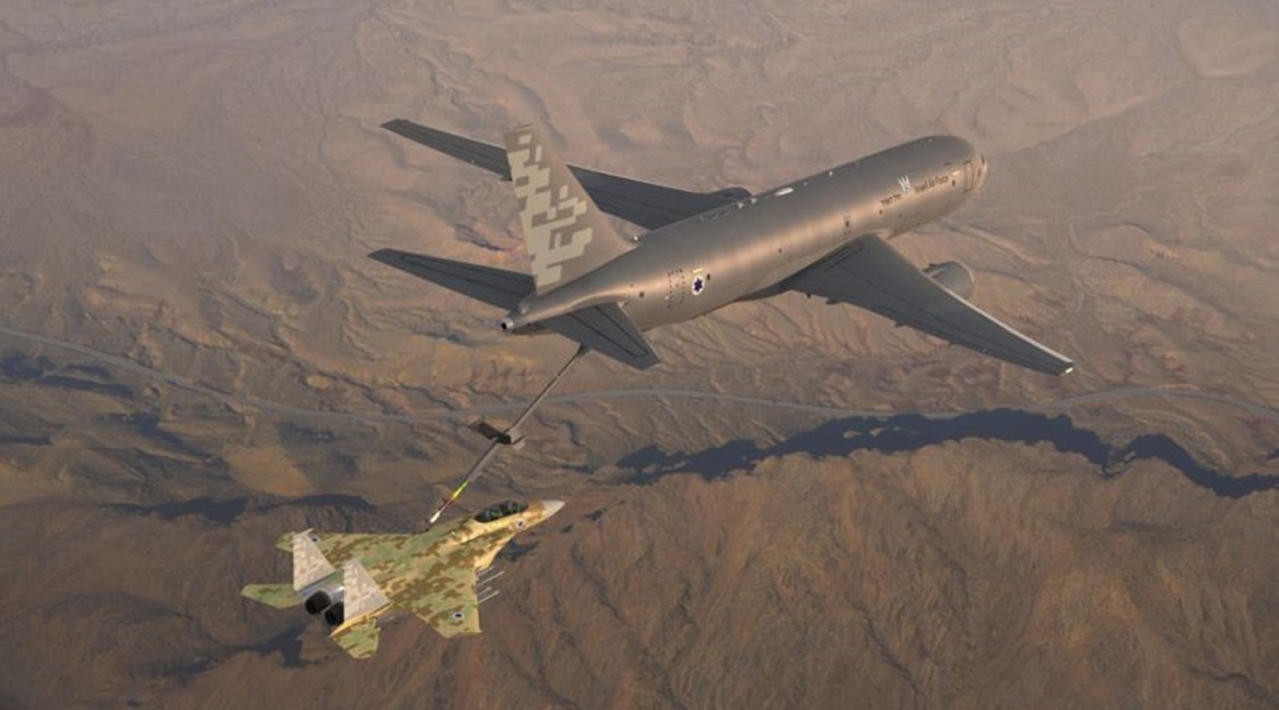 CGI of a Boeing KC-46A Pegasus tanker in Israeli service. The country's MoD announced on 22 February that it had signed an LOA with the United States for two tankers, as well as for other military assistance.