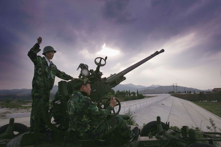 Rockets are fired for cloud seeding in an attempt to prompt precipitation in Huangpi, Hubei province, on 10 May 2011. A long-term drought affecting central China had left more than 1 million people without drinking water and crippled hydroelectric power as water levels at nearly 1,400 reservoirs in Hubei province fell below the operational level. (AFP via Getty Images)