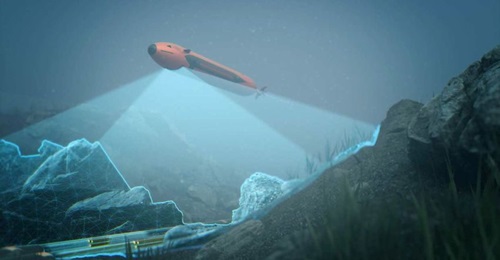 Concept art of the new long-range HUGIN Endurance AUV.
