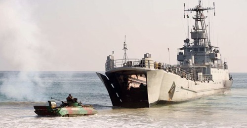 An amphibious assault exercise conducted by the Andaman and Nicobar Command in February 2021.