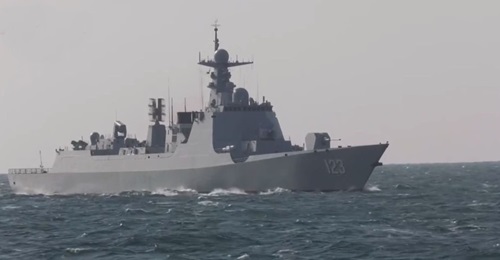 A screengrab from video footage released by CNR on 2 March showing stretched Type 052D (Luyang III)-class destroyer 
        
         during recently conducted exercises in the Yellow Sea. 
        
        's participation, along with seven ...