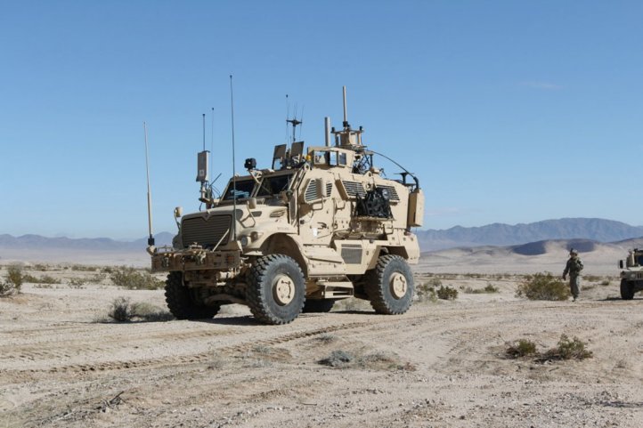 A US Army tactical vehicle conducts training operations at Fort Irwin, California. (US Army )